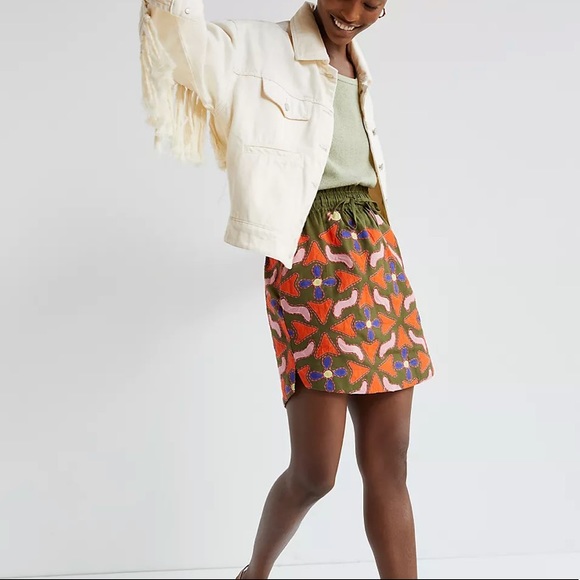 NWT Anthropology Maeve Embroidered Mini Skirt - Picture 4 of 7